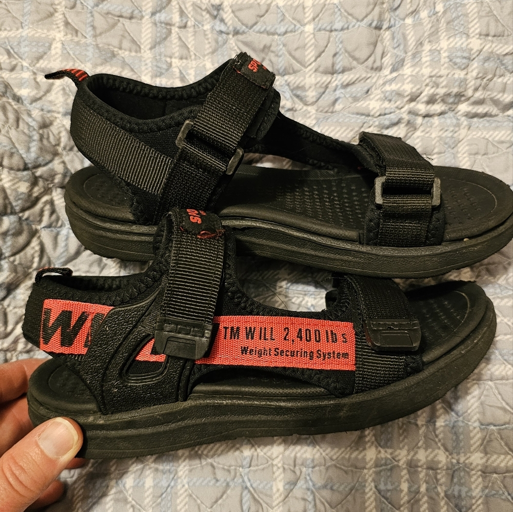 Kids Black and Red Sandals